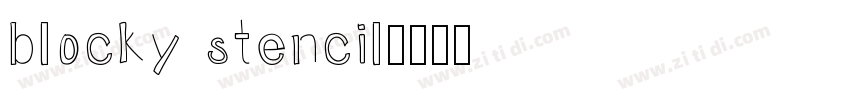 blocky stencil字体转换